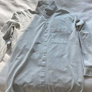 lululemon athletica Light Gray Casual Button Down Shirt